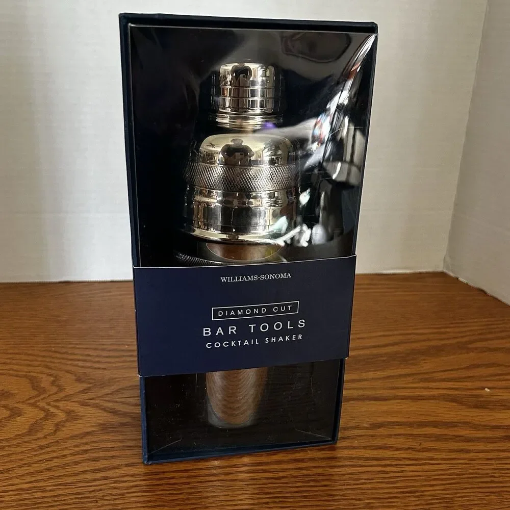 Williams Sonoma Diamond Cut Cocktail Shaker NOS